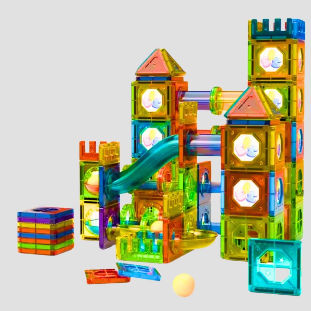 Blocos Montar Magnéticos 158 e 94 Peças Construção Brinquedo Educativo Infantil Laune Haus