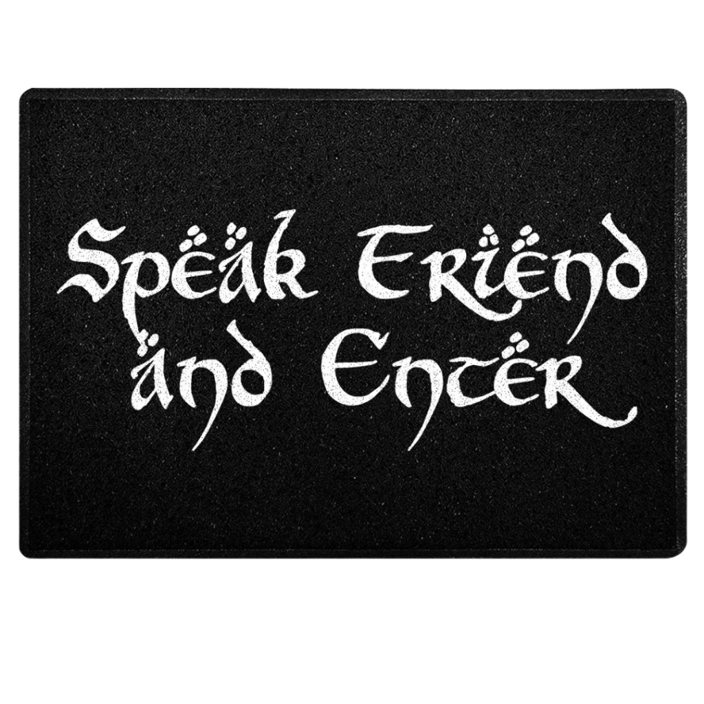 Capacho Senhor dos Anéis Speak friend and enter