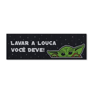 Tapete de Cozinha 1,25x0,40cm Yoda Star Wars em Oferta na Shopee