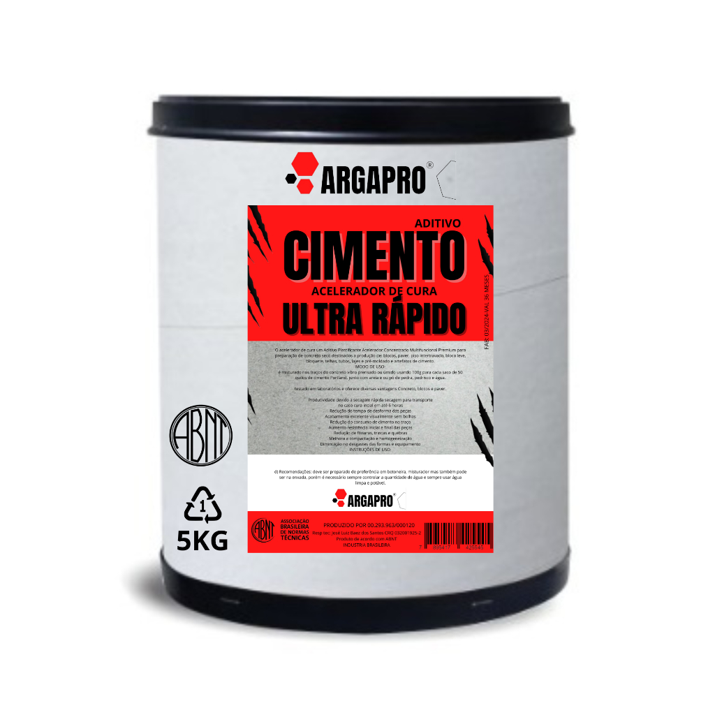 Cimento (aditivo acelerador de secagem ultra rapido) 5 kg