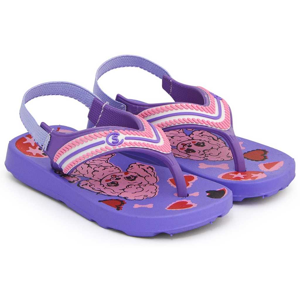 Chinelo Infantil Feminino Menina Bebê Sandália Com Elástico Macio Leve Confortável Lançamento Moda Criança