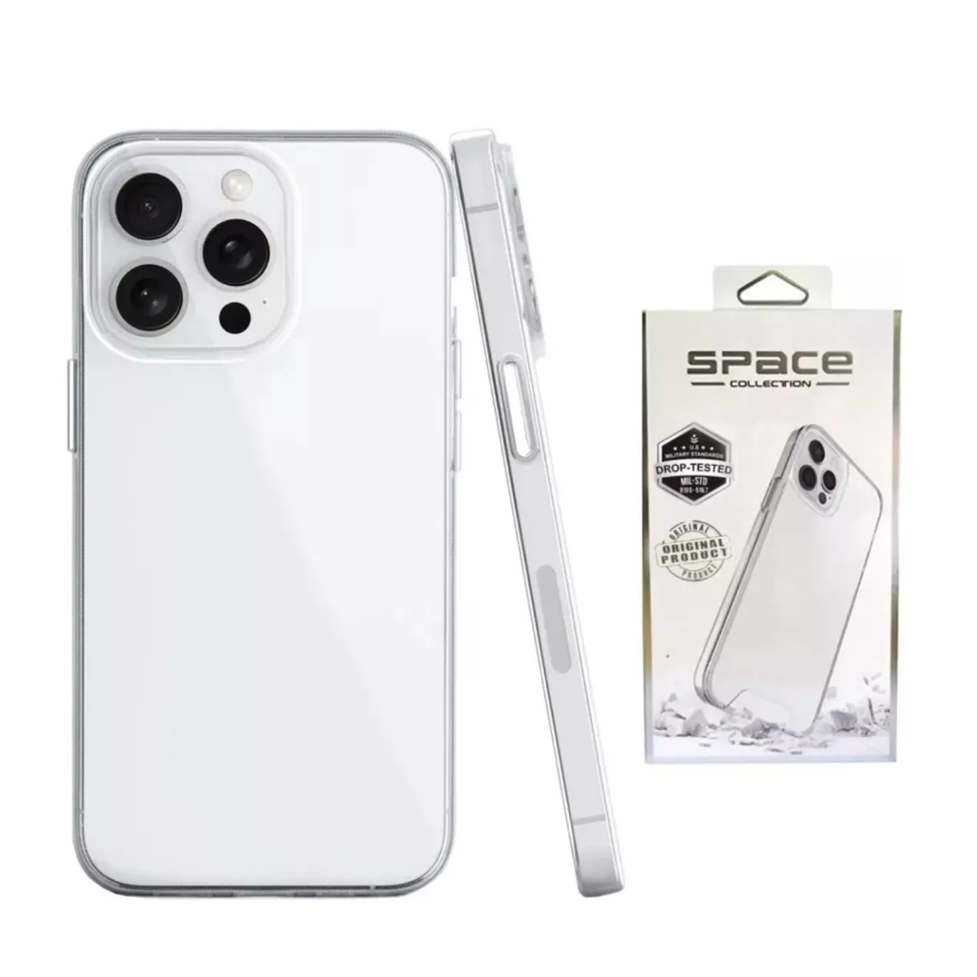 Kit 3/Kit 5 Capas SPACE Transparente iPhone 16 Pro Max/15 Pro Max/14 Pro Max/13 Pro Max/12 Pro Max/XR/11/8 Plus em Oferta na Shopee