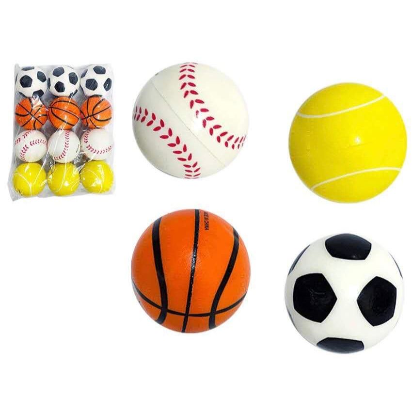 Kit 12 Bola Macia Fisioterapia Anti Stress Massagem Bola/Smile/Mapa Mundial Globo/Futebol