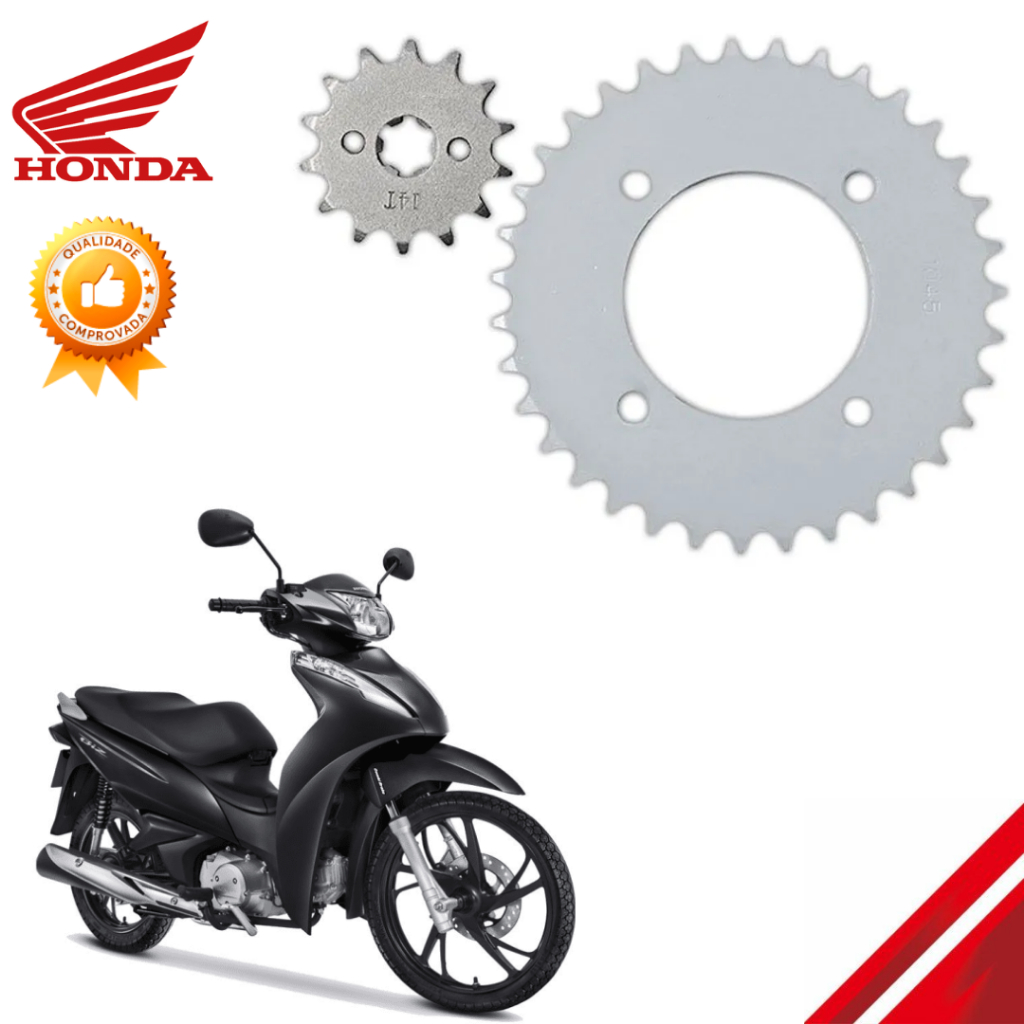 Kit Coroa e Pinhão Biz 125 2005/2016 Padrão Original em Oferta na Shopee