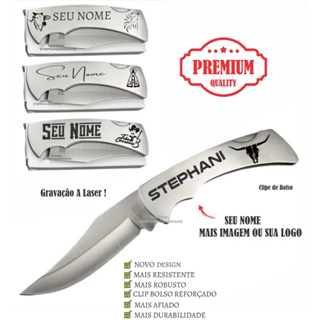 Canivete Inox Clip Bolso Estilo Zebu Personalizado Seu Nome e Logo em Oferta na Shopee