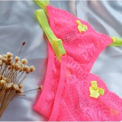 kit 5 Calcinha Renda Fio Com Regulagem Coloridas