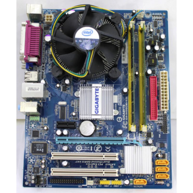 placa mãe gigabyte processador core 2 duo ddr 2 com 2gb ram  sem eepelho