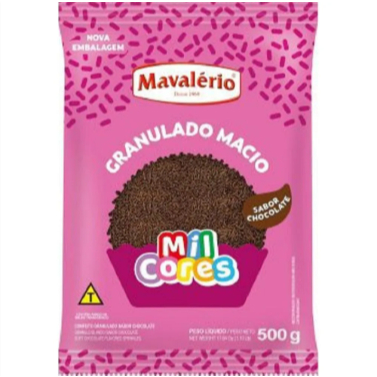 Confeito Chocolate Granulado Macio 500g Mavalério Mil cores