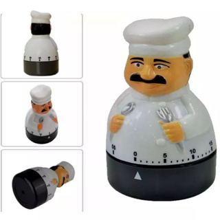 Timer Culinário Boneco Cozinheiro Temporizador De Bancada P/ Cozinha Manual em Oferta na Shopee