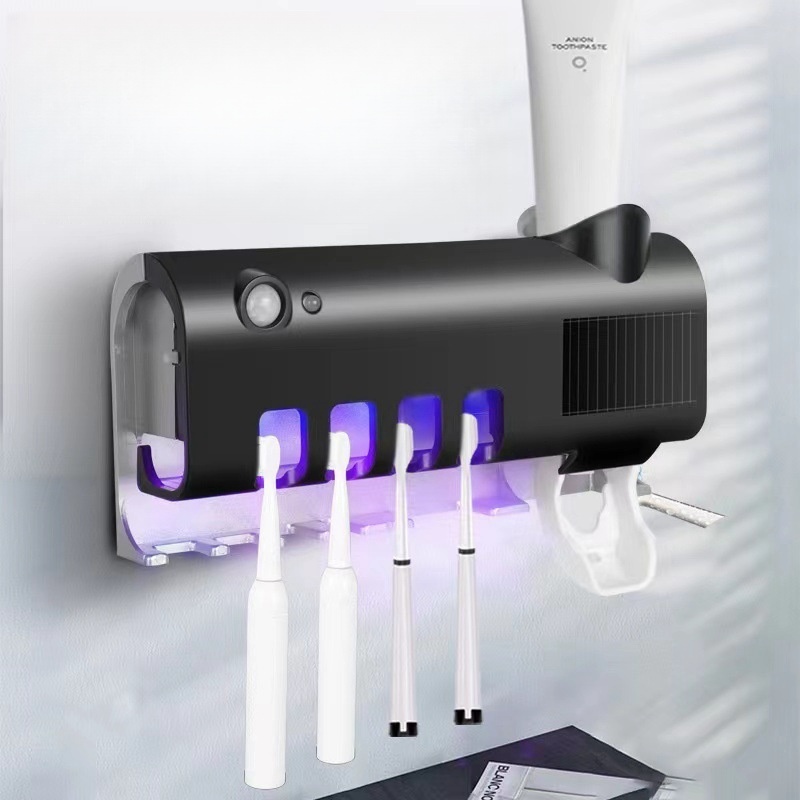 Aplicador Pasta De Dente Dispenser Porta Escovas Com Esterilizador Uv Promoção