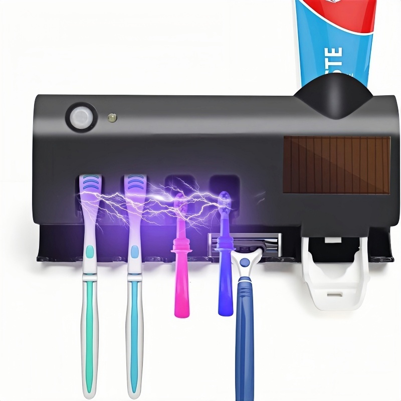 Aplicador Pasta De Dente Dispenser Porta Escovas Com Esterilizador Uv Promoção