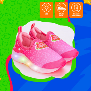 Tênis Infantil Com Luz e Led Kidy Light Fun Gato Galáctico Duda E Luna Oficial Rosa em Oferta na Shopee