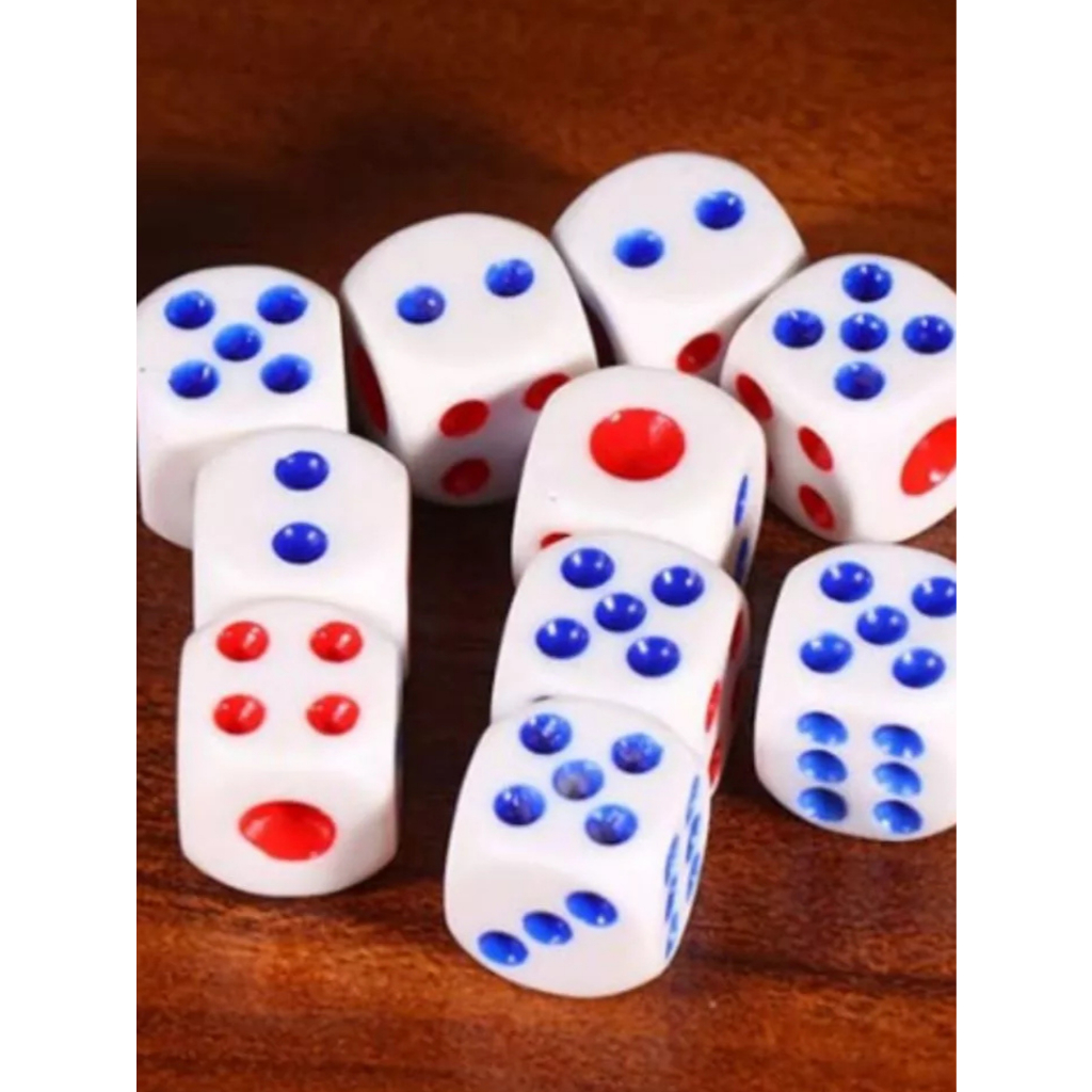 Dados para Tabuleiro Jogos 1,3cm Dado Vermelho e Azul Jogos Tabuleiro Poker Baralho Jogo Dado em Oferta na Shopee