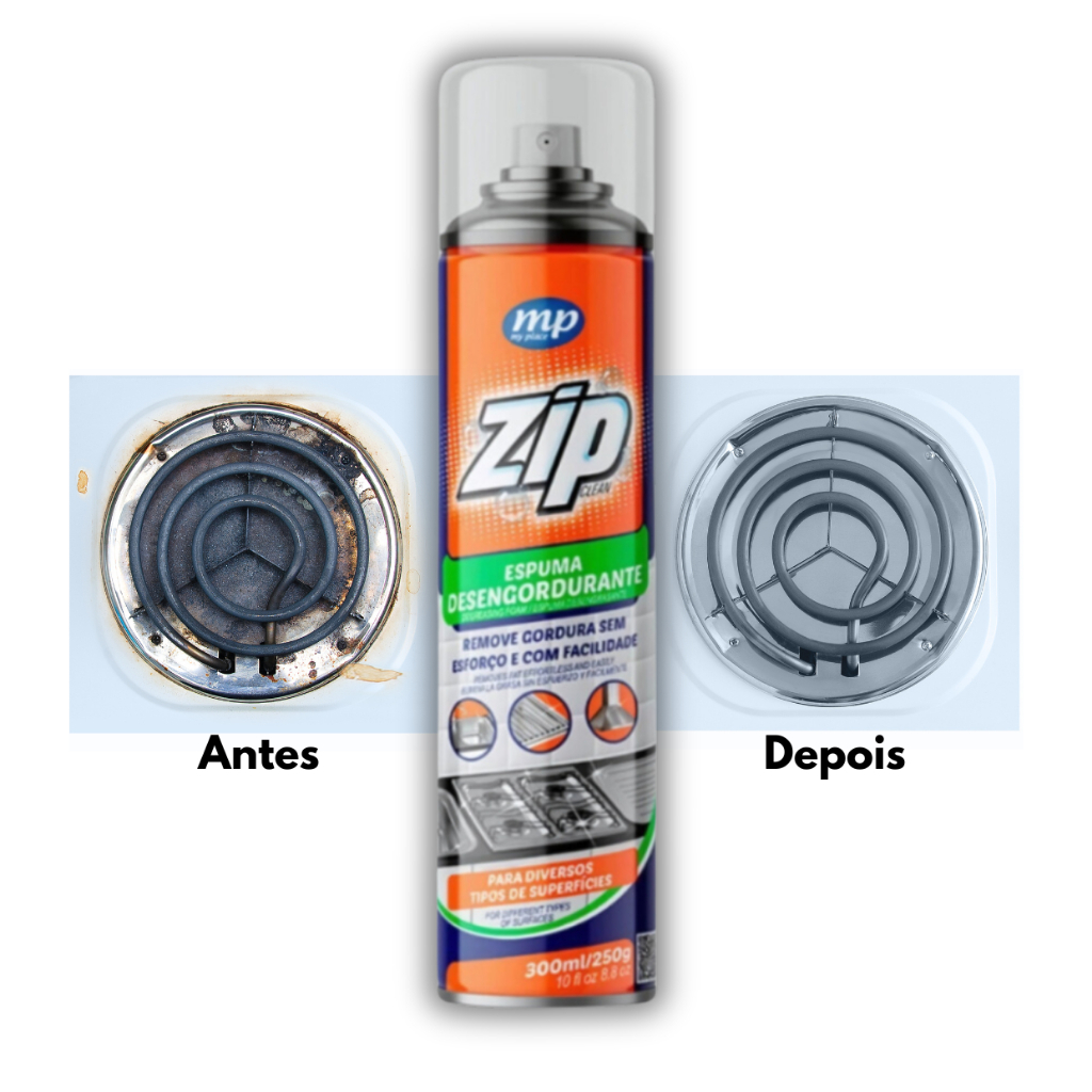 Espuma Desengordurante Remove Gorduras Spray Zip 300ml