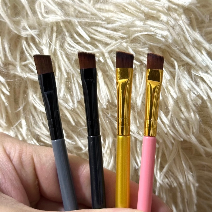 Kit 12 Pincel Chanfrado para Sobrancelhas/ Sombra/Delineador/Henna Maquiagem