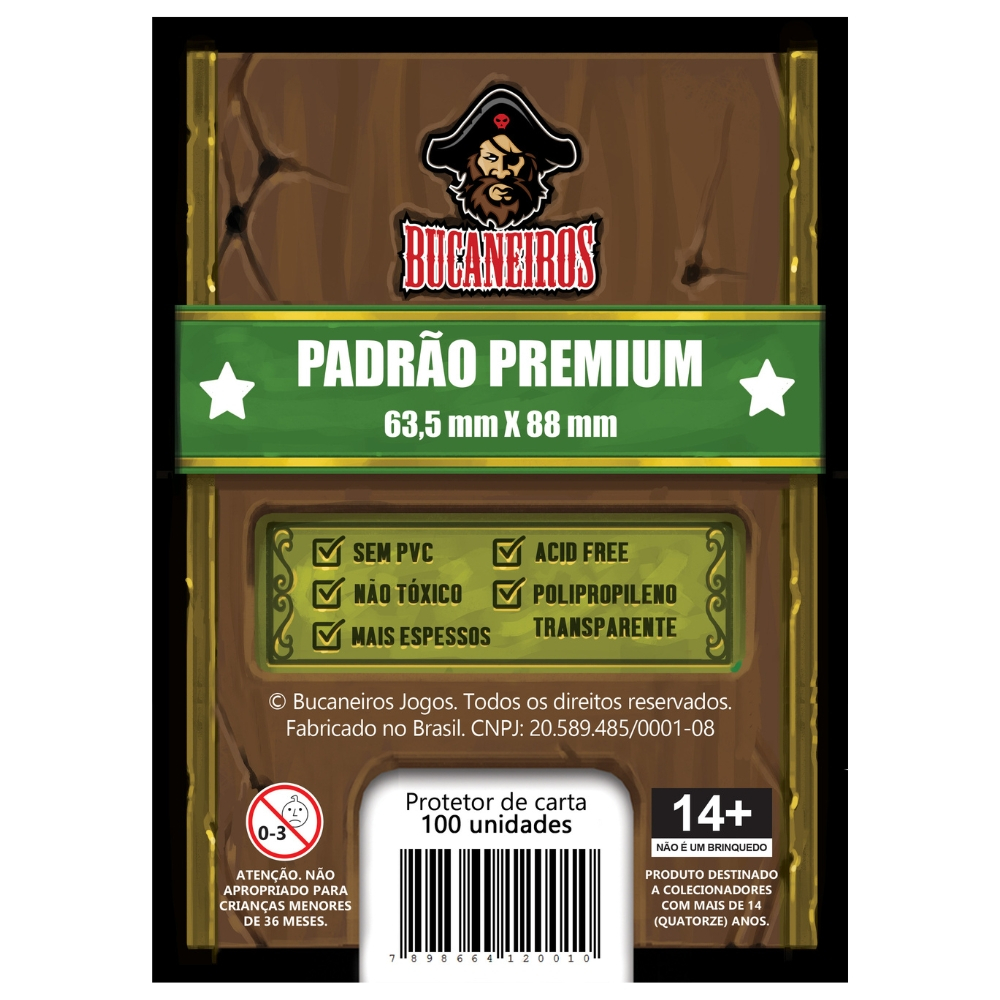 Protetor de Cartas Sleeve Padrão Premium 63,5x88mm Transparente Bucaneiros Pokémon Magic TCG Shield em Oferta na Shopee