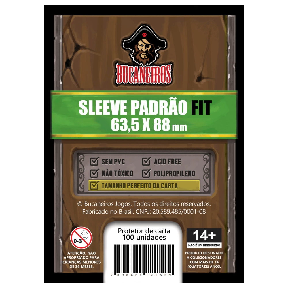 Protetor de Cartas Sleeve Padrão Fit Transparente 63,5x88mm Bucaneiros Pokémon Magic Card TCG Pacote - Hobbies & Collections