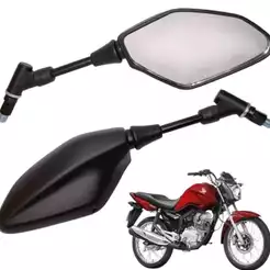 Par Retrovisor Mt 03 07 Giro 360 Haste Longa Honda Fan Titan 150 160 Twister 250 Bros 160 Xre 300