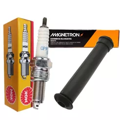 Vela Ngk (Grossa) e Cachimbo Magnetron Xre 300 2009-2012 / Cb 300R Original 2009-2012