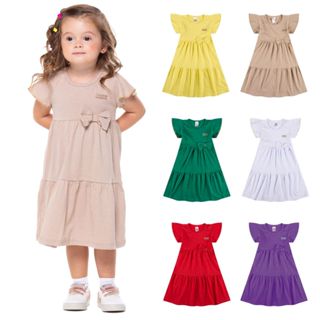 Kit 3 Vestido Bebe Menina Verão Três Marias 100% Algodão Com Laço - Kit Sortido em Oferta na Shopee