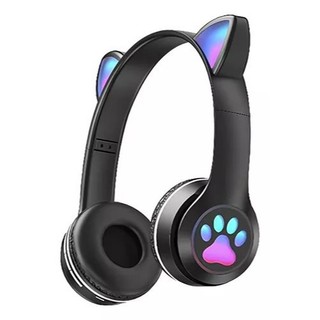 Fone Headset Rgb Bluethooth De Gatinho Premium Collection - B-19 B - Panda