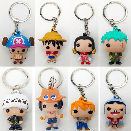 Chaveiro Anime One Piece Chaveiros luffy Zoro Ace Chopper Law Nami Franky Boa Boneco Action Figure