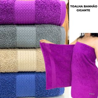 Toalha de Banho Premium Banhão Grossa Felpuda Macia Alta Absorção 100% Algodão Gramatura 480G/ m² em Oferta na Shopee