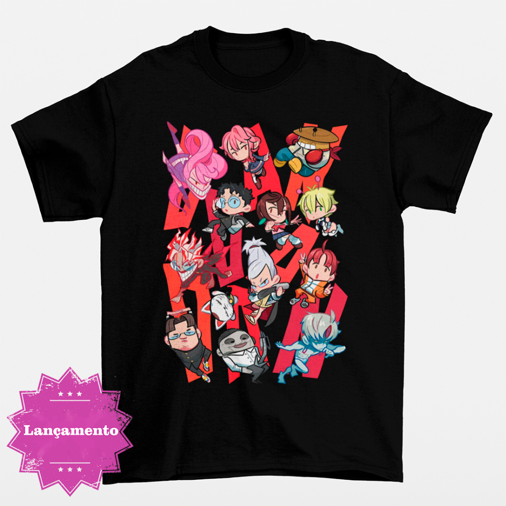 Camiseta Dandadan Personagens Anime Anime Otaku Mangá Geek Camisa Preta Unissex Masculina Feminina Algodão DTF