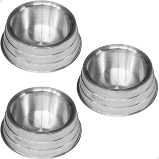 Kit 3 Comedouro Cachorro Alumínio Pesado Polido Tam. Pequeno 700ml em Oferta na Shopee