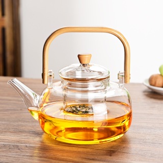 Chaleira Vidro Borossilicato com Alça de Bambu 1000ml em Oferta na Shopee