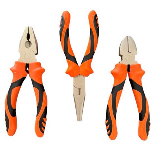 Kit Jogo Alicate Profissional Cabo Emborrachado Alicate Universal Corte e Bico 6 polegadas