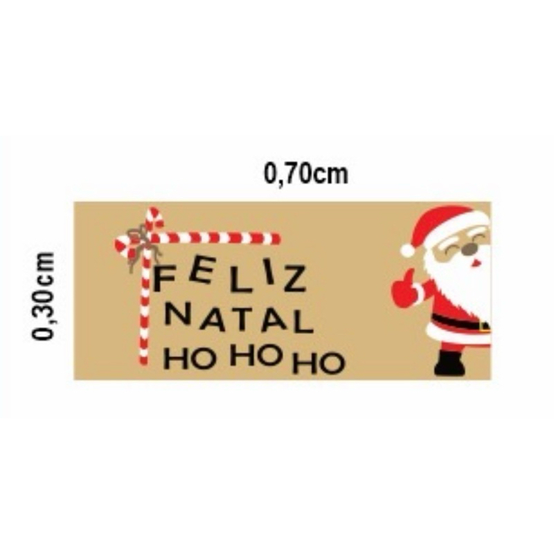 Capacho Tapete Natalino Feliz Natal Ho Ho Ho 70X30 cm.
