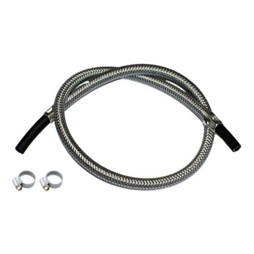 Mangueira Malha De Aço Gás Botijão C/ 2 abraçadeiras em Oferta na Shopee