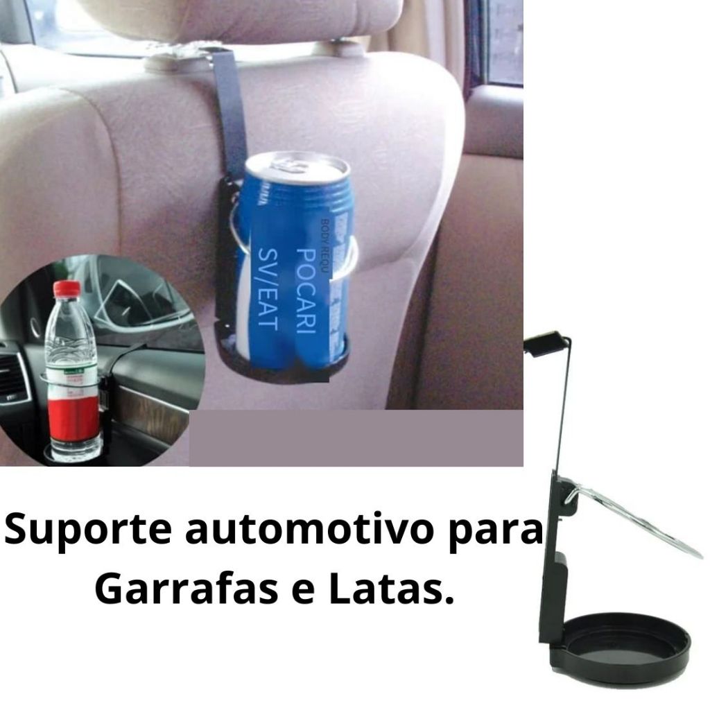 Suporte Porta Bebida Copo Mamadeiras Lata Garrafa Multiuso Acessório Automotivo Prático Universal para Carros