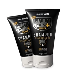2x Shampoo Escurecedor De Cabelo Gradual Men Plus + Potente