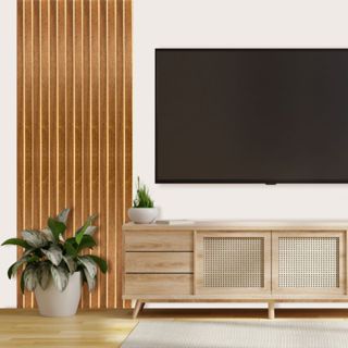 Kit até 100 Placas Ripada Painel Decorativo em Mdf de Alta Qualidade 45x11cm em Oferta na Shopee