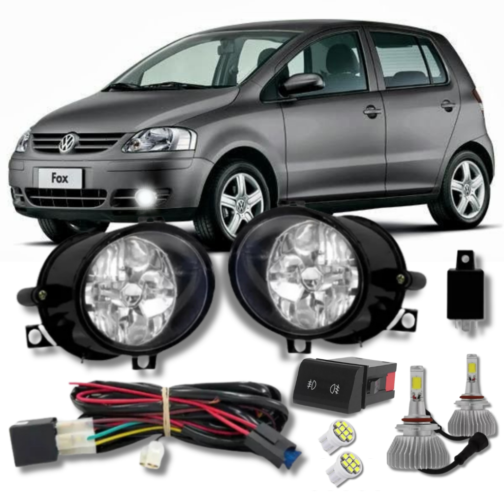 Kit Farol Milha Neblina Fox 2004 2005 2006 2007 + Super Led em Oferta na Shopee