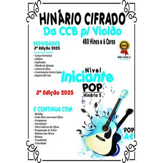 Hinário 5 Cifrado da CCB 2026 Violão Colorido 21x30cm - Iniciante