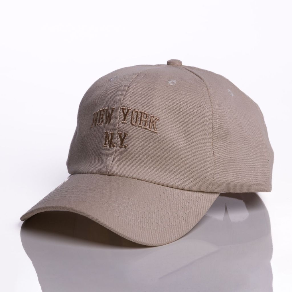 Boné Ny New York Retro Basebol Aba Curva Masculino e Feminino Regulagem Fitão