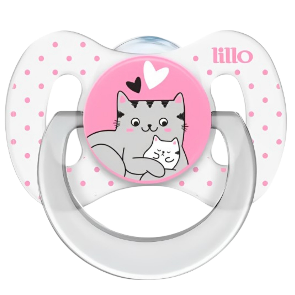 Chupeta Recem Nascido Lillo Ortodôntica com Alça Bico Silicone Macio Ventilação Extra Menina 0-6 m em Oferta na Shopee