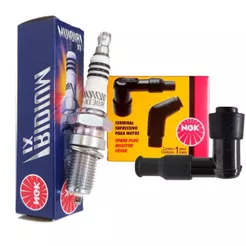 Vela Iridium e Cachimbo Cg 125 Titan 2002-2005 / Cg 125 Fan 2005-2008 / Cbx 200 Strada Até 1999 Ngk