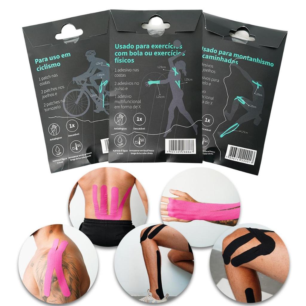 Adesivo BASK Fita Kinesiológica Pré Cortado para Ciclismo Montanhismo Esporte em Oferta na Shopee