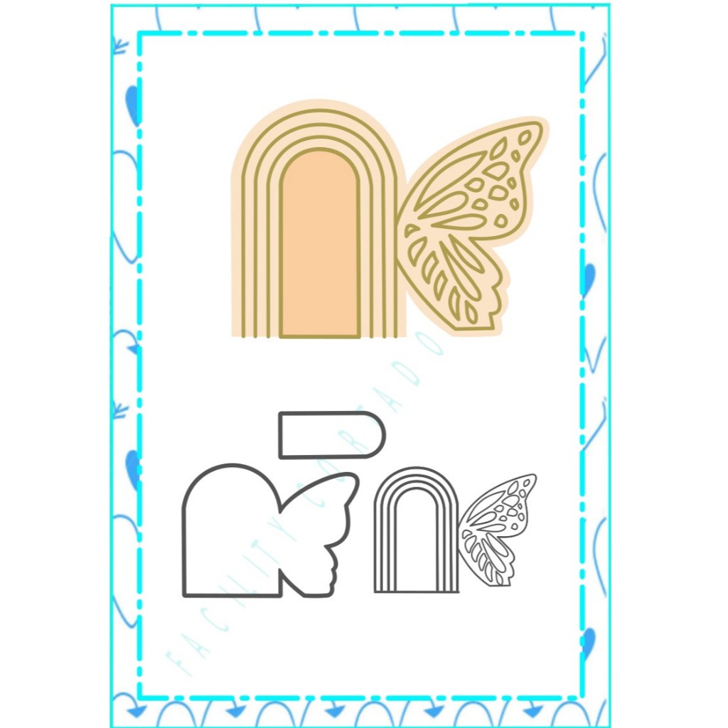 cortador moldura borboleta 8 cm em Oferta na Shopee