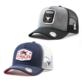 bone telinha modelo trucker aba torta kit 2 unidades rurals denim em Oferta na Shopee