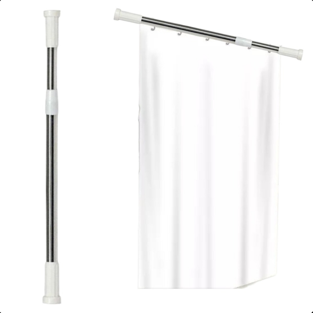 Varão Cabo Extensível Para Cortina Box Banheiro Antimofo 1,10 a 2 Metros em Oferta na Shopee