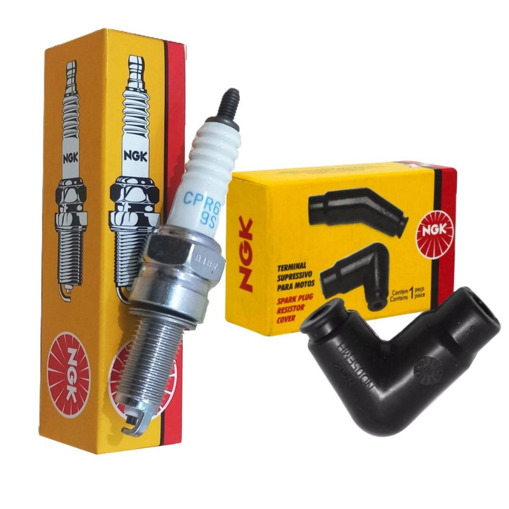 Kit Vela + Cachimbo Biz 125 2005-2010 Ngk em Oferta na Shopee