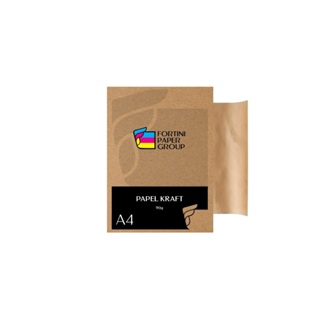 Papel Kraft Natural 90g formato A4 com 200 folhas em Oferta na Shopee