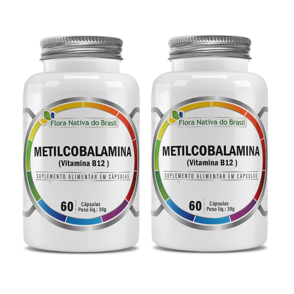 Kit 2x Vitamina B12 Metilcobalamina 60caps - Flora Nativa