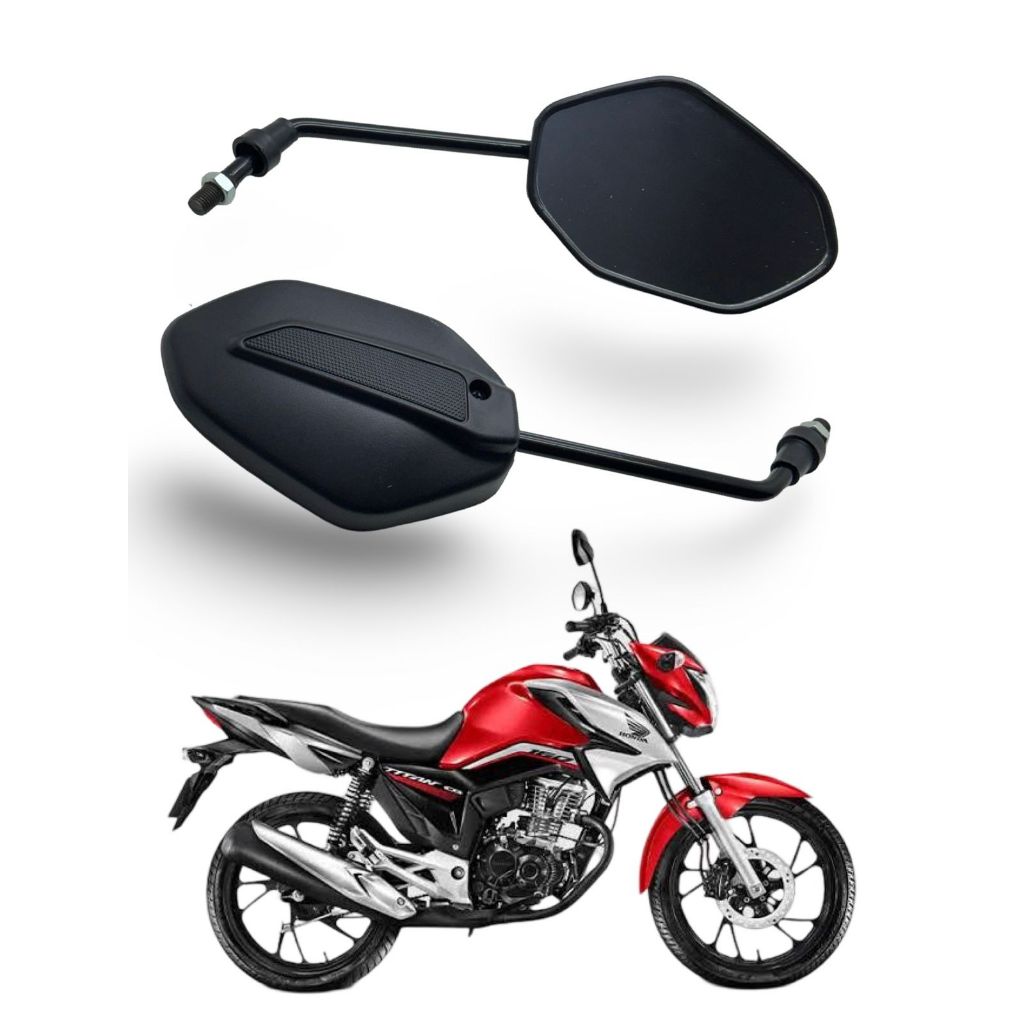 PAR DE RETROVISOR MODELO ORIGINAL TITAN 160 2014/2024 ROSCA HONDA