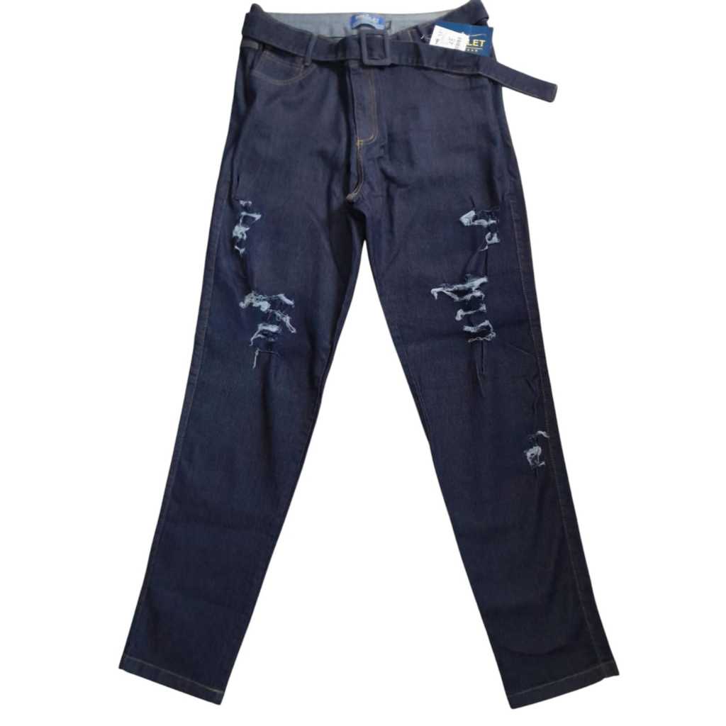 Calça Jeans Lipo Rasgada Plus Size Feminina Promoção Blac Friday 2024